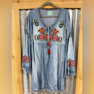 Judith March Embroidered Dress or Tunic - M